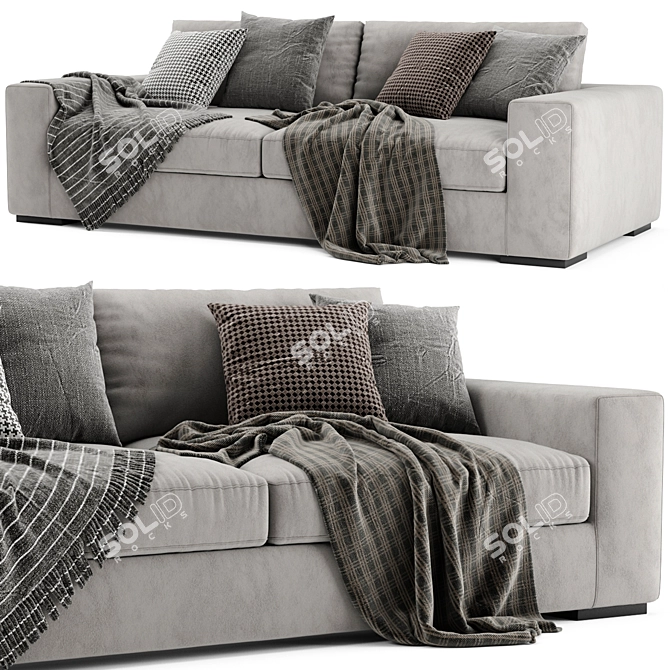 Modern Marac 2 Seater Sofa 3D model image 3