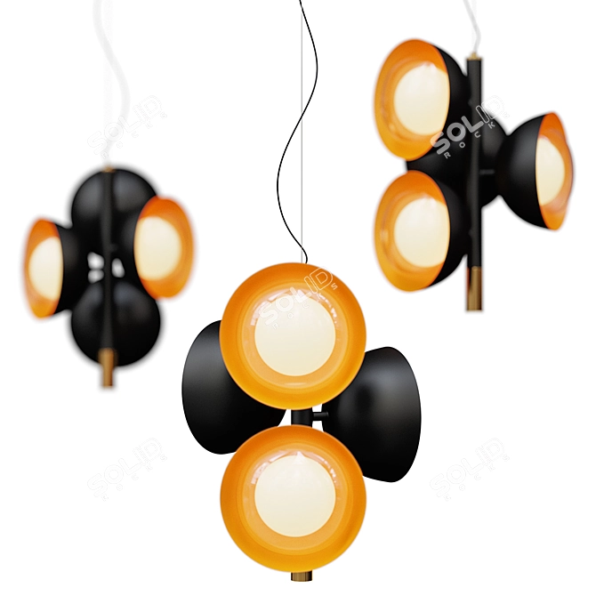  Modern Spotlight Pendant Lamp 3D model image 1