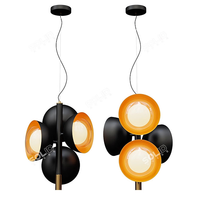  Modern Spotlight Pendant Lamp 3D model image 2