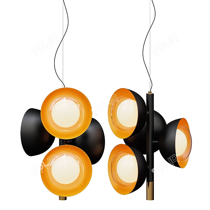  Modern Spotlight Pendant Lamp 3D model image 3