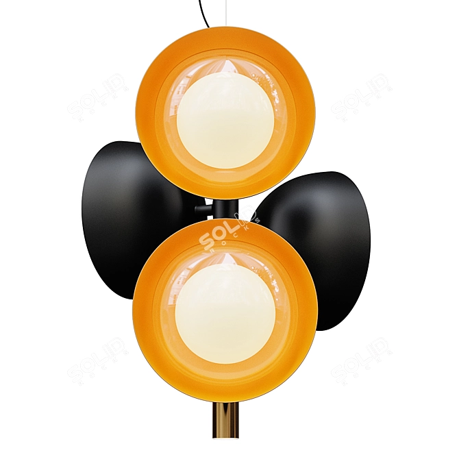  Modern Spotlight Pendant Lamp 3D model image 4