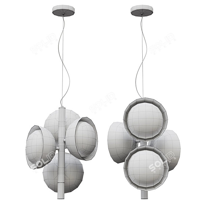  Modern Spotlight Pendant Lamp 3D model image 6