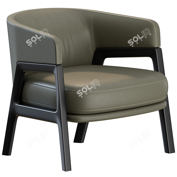 Luxury Duo Lounge Armchair Set 3D model image 1