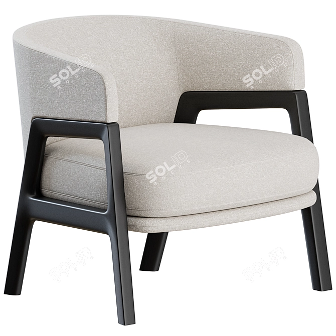 Luxury Duo Lounge Armchair Set 3D model image 2