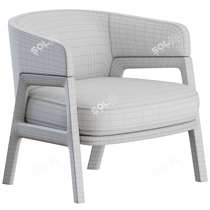 Luxury Duo Lounge Armchair Set 3D model image 4