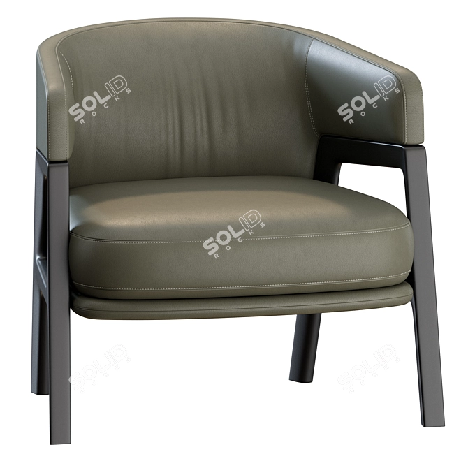 Luxury Duo Lounge Armchair Set 3D model image 5