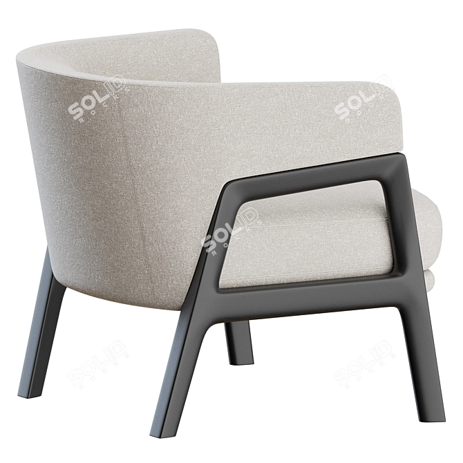 Luxury Duo Lounge Armchair Set 3D model image 6