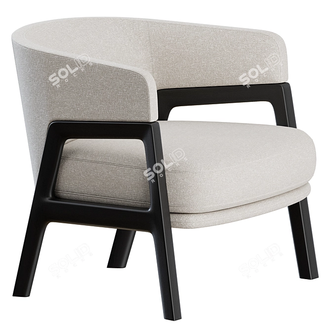 Luxury Duo Lounge Armchair Set 3D model image 7