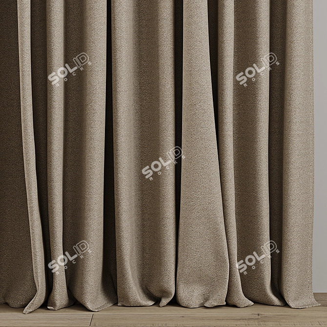 Texture-Enhanced Curtain Model Bundle 3D model image 2