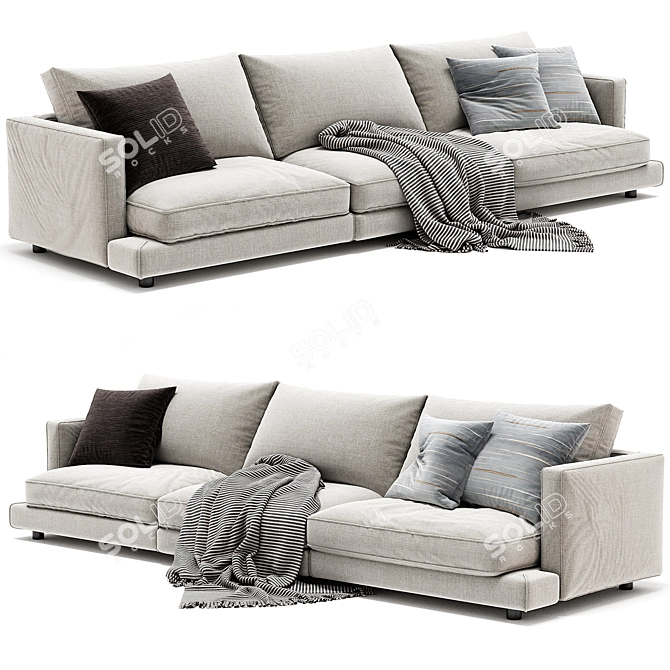 Flexform Long Island Large Sofa 3D model image 1