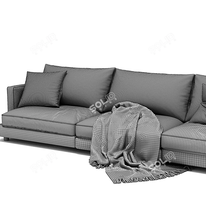 Flexform Long Island Large Sofa 3D model image 4