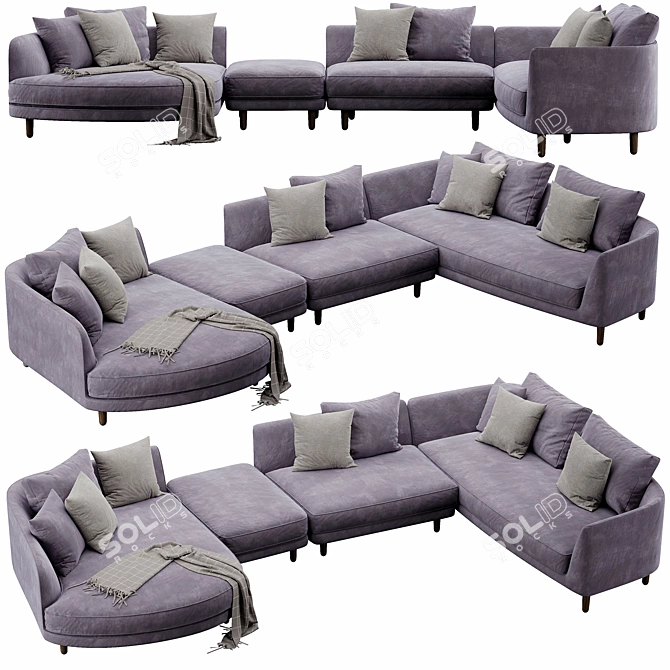 Modern Rolf Benz Kumo Sofa 3D model image 3