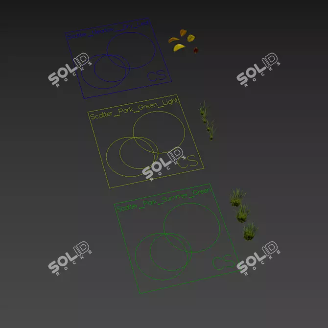 Summer Park 3D Model Set 3D model image 6