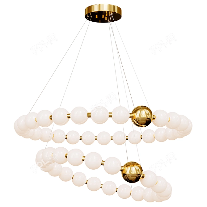 Elegant ROSARIO D Chandelier 3D model image 1