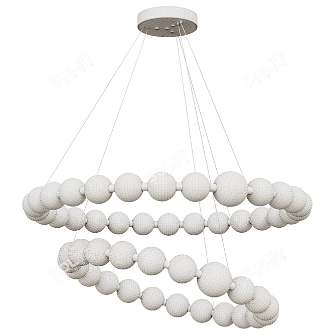 Elegant ROSARIO D Chandelier 3D model image 5