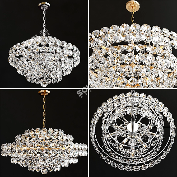 Elegant Sanger Chandeliers by AERIN 3D model image 4