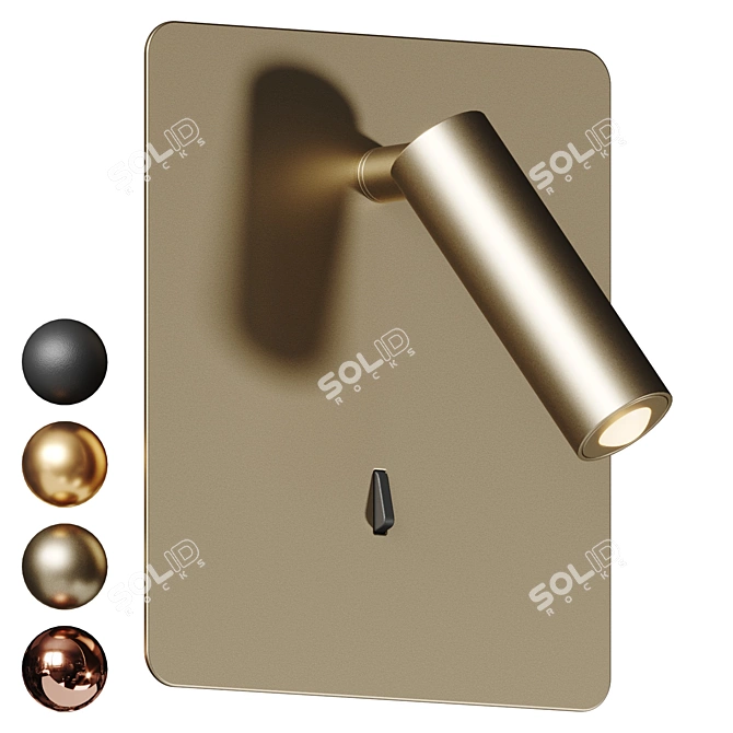Sleek LED Wall Sconce Solution 3D model image 1