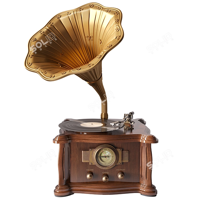  Retro Style Vinyl Player RP-156 3D model image 1