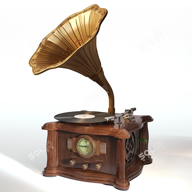  Retro Style Vinyl Player RP-156 3D model image 2