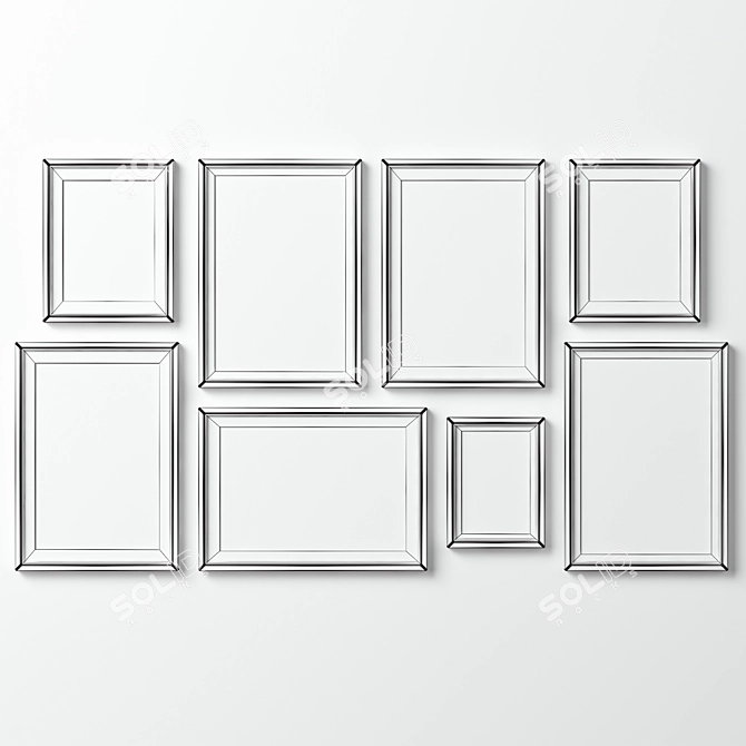 Multi-frame Picture Frames Kit 3D model image 7