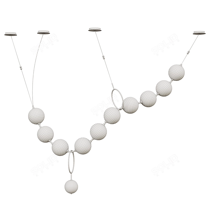 Elegant COCO Designer Chandelier 3D model image 6