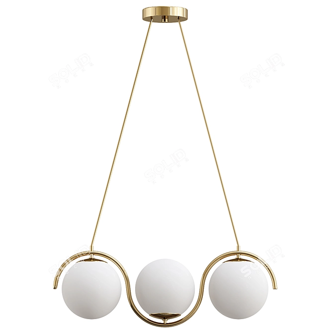 Minimalist Glass Pendant Light 3D model image 1