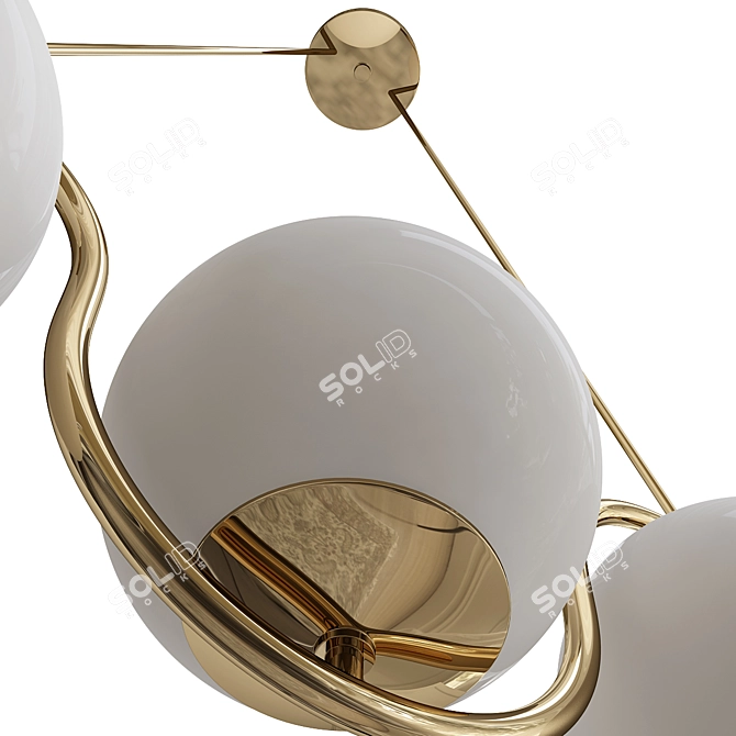 Minimalist Glass Pendant Light 3D model image 2