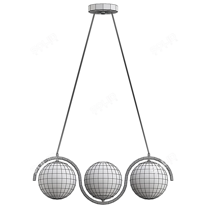 Minimalist Glass Pendant Light 3D model image 3