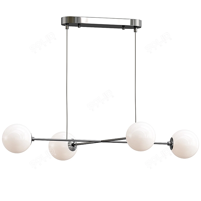 Modern Glass Pendant Light Fixture 3D model image 1