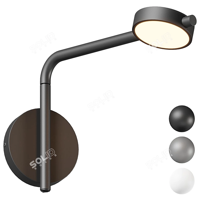Swivel Arm LED Sconce Light 3D model image 1