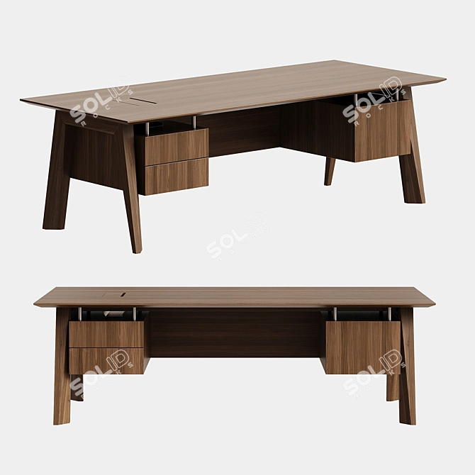 Nobby Executive Desk for Corona 3D model image 1