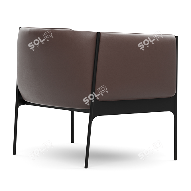 Title: Contemporary Sepal Lounge Chair 3D model image 3