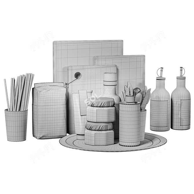 Kitchen Decor 3D Model Kit 3D model image 2