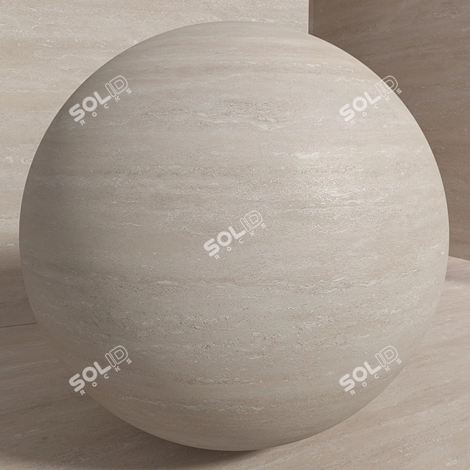 Travertine Seamless Stone Texture Set 3D model image 5