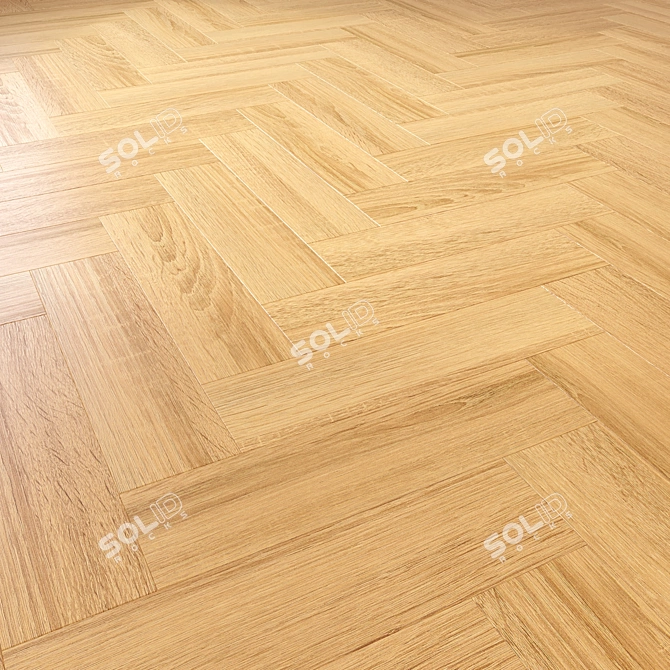 3D Wooden Floor Model Kit 3D model image 2