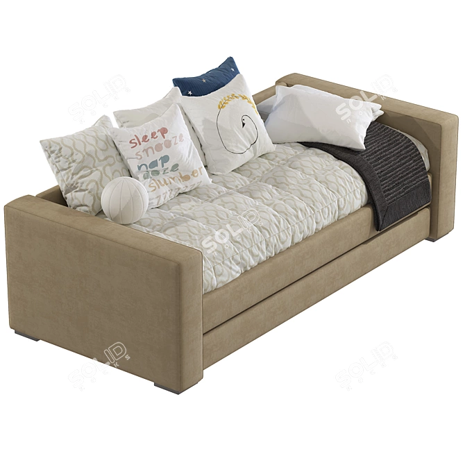 Modern Twin Daybed, 2 Color Options 3D model image 3