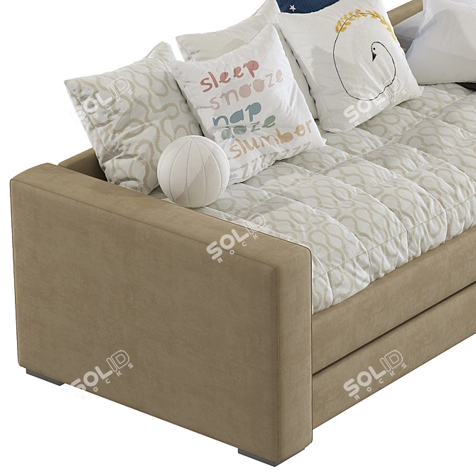 Modern Twin Daybed, 2 Color Options 3D model image 4