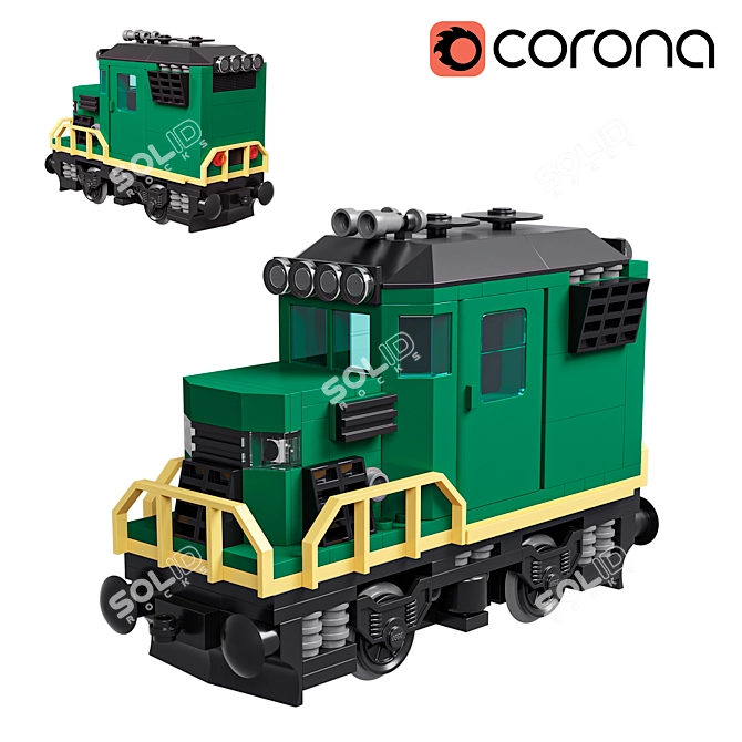 Compact Train Extinguisher Model CORONA 3D model image 1