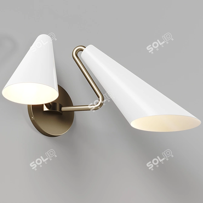 Elegant Modern Wall Sconce Fixture 3D model image 2