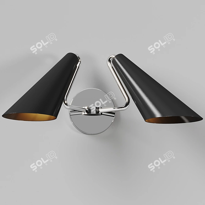 Elegant Modern Wall Sconce Fixture 3D model image 3