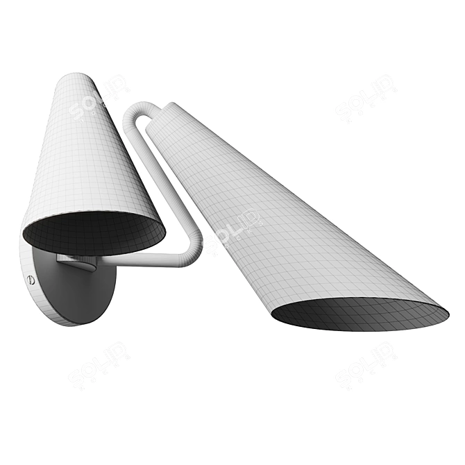 Elegant Modern Wall Sconce Fixture 3D model image 5