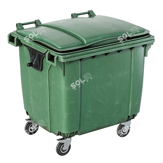 Dual Trash Bins UV Unwrapped 3D model image 3