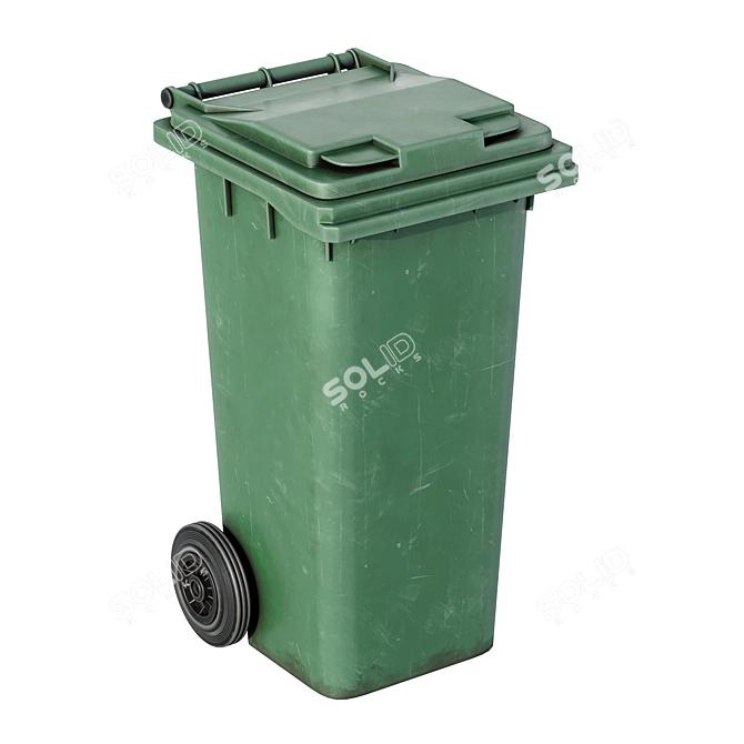 Dual Trash Bins UV Unwrapped 3D model image 5