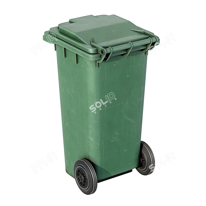 Dual Trash Bins UV Unwrapped 3D model image 6