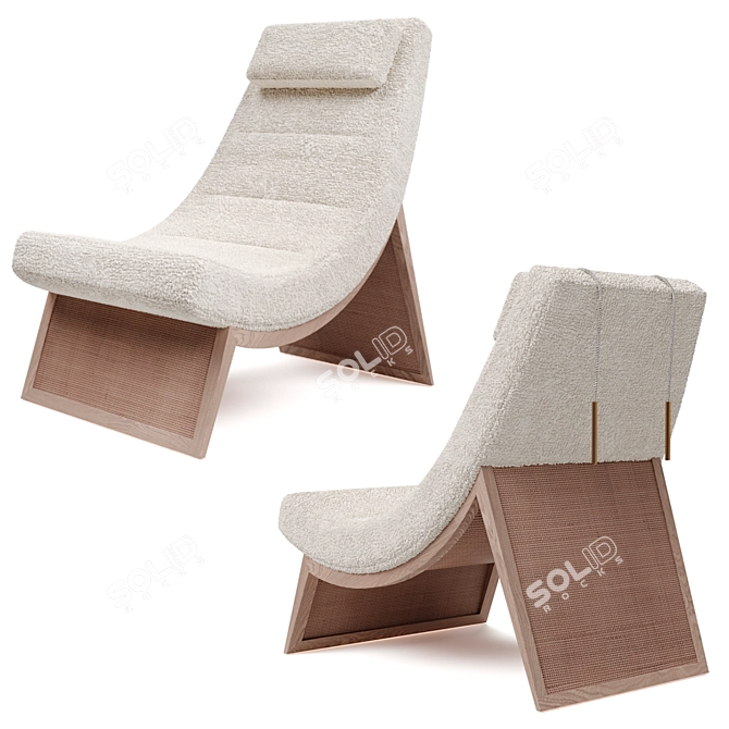 McGuire Sway Lounge Chair: Contemporary Luxury 3D model image 1