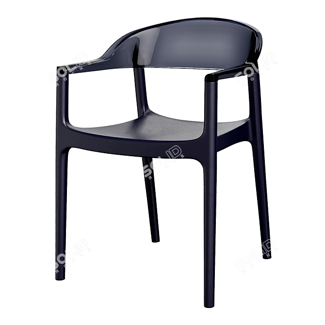 Transparent Modern Carmen Chair 3D model image 4