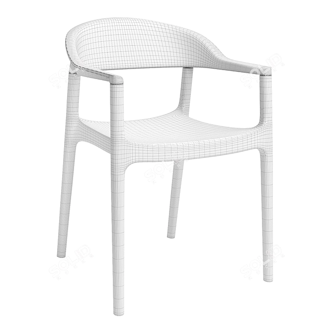 Transparent Modern Carmen Chair 3D model image 7