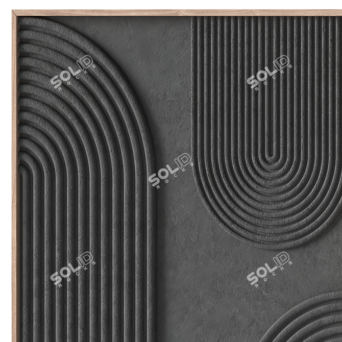 Stone Relief Framed Wall Art 3D model image 6