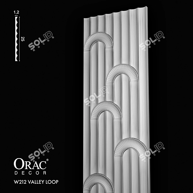 Neo-Art Deco Valley Loop Embellishment 3D model image 1