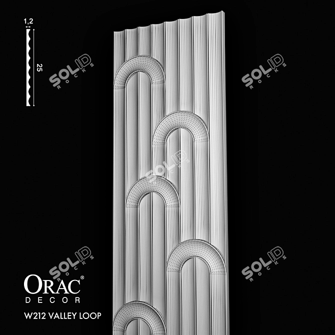 Neo-Art Deco Valley Loop Embellishment 3D model image 4